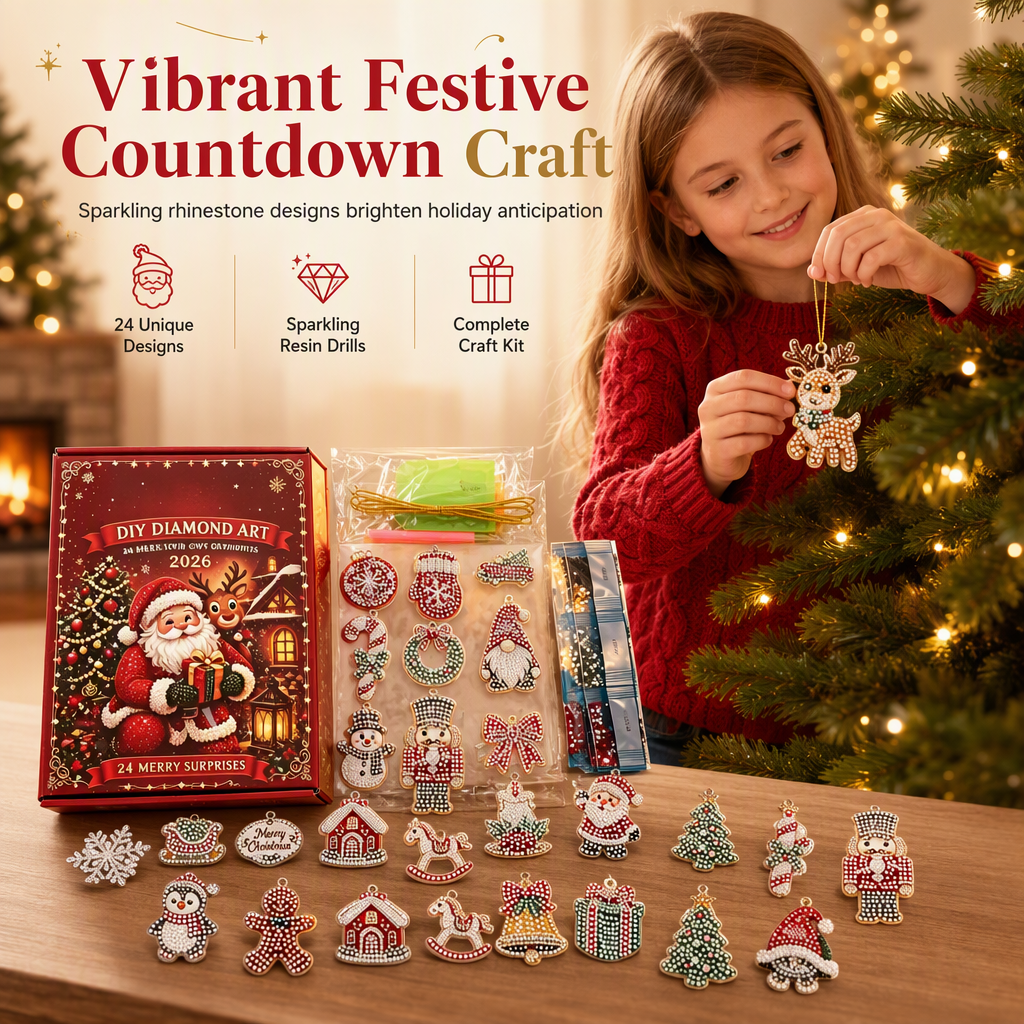 🎅Xmas Hot Sales - 50% OFF🎁24-Day Christmas Countdown Ornament DIY Kit