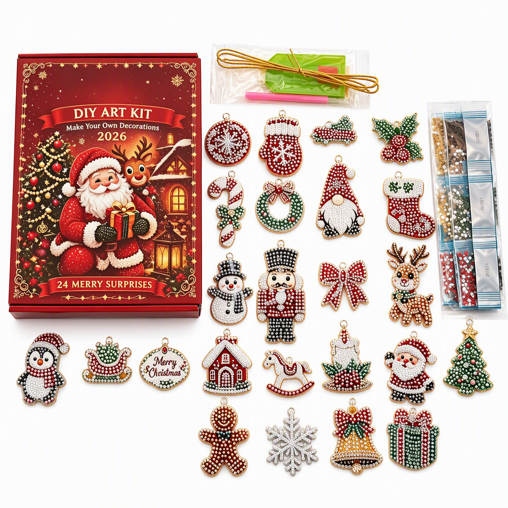 🎅Xmas Hot Sales - 50% OFF🎁24-Day Christmas Countdown Ornament DIY Kit